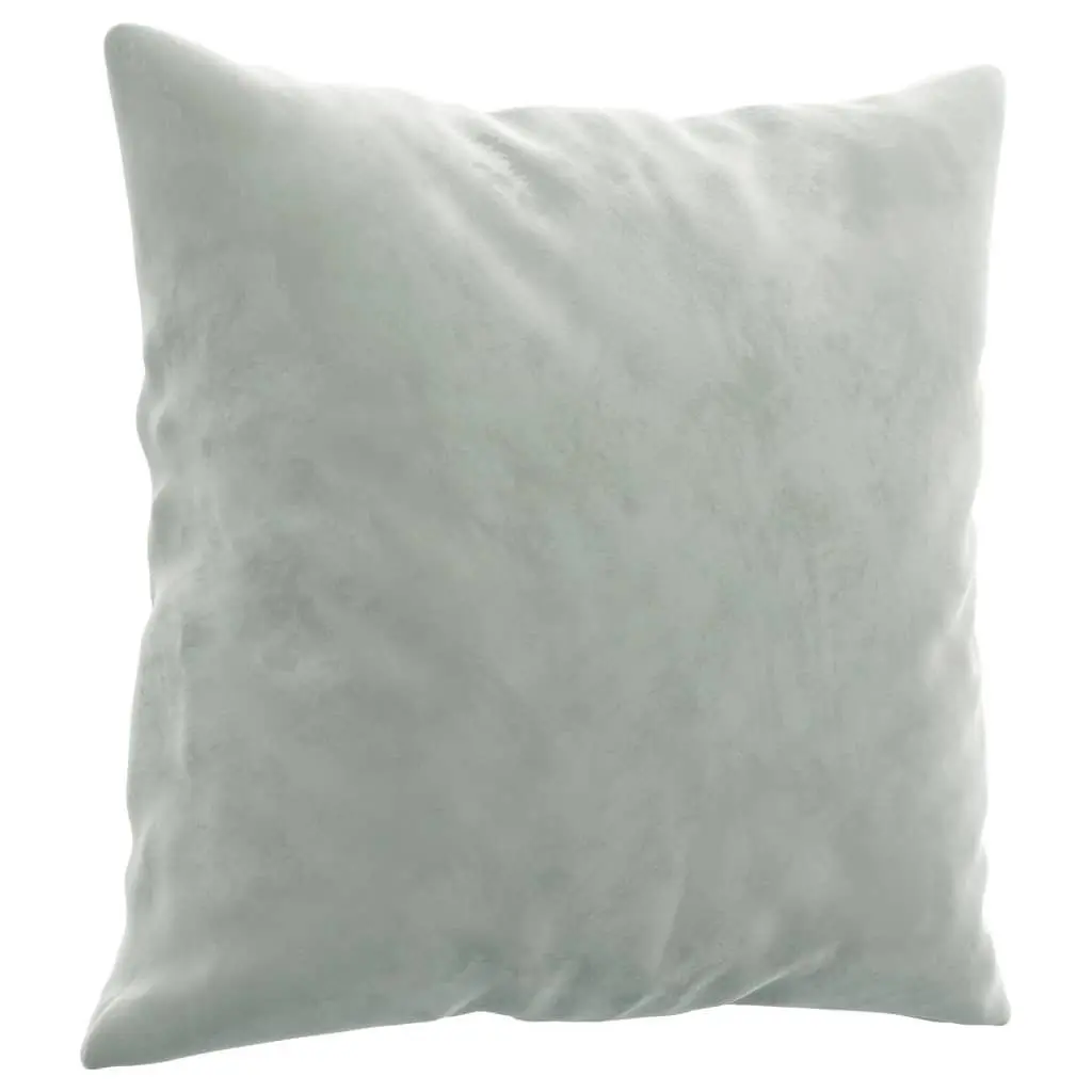 3-Seater Sofa Light Grey Velvet 180cm Metal Frame with Throw Pillows