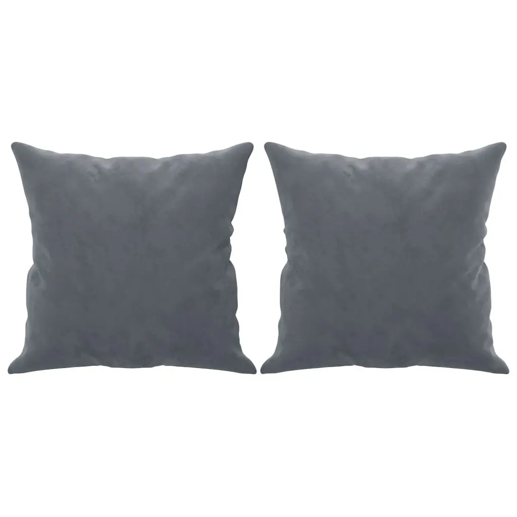 3-Seater Sofa Modern Grey 180cm Velvet Upholstery Metal Frame