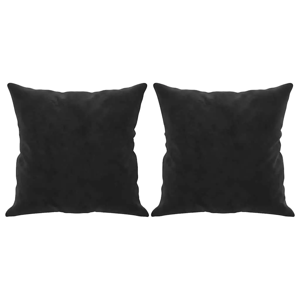 3-Seater Sofa Black 180cm Modern Velvet Couch