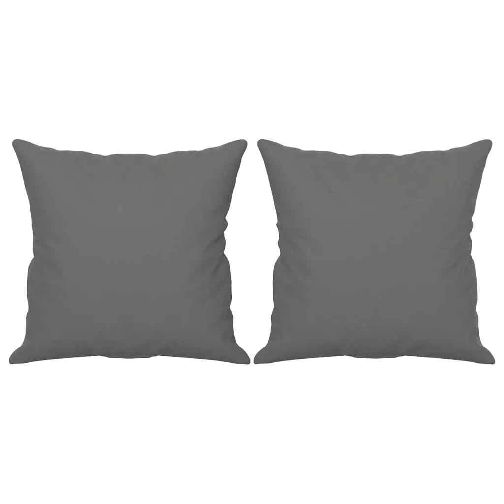 3-Seater Sofa Grey Microfibre Modern 180cm Metal Frame with Throw Pillows