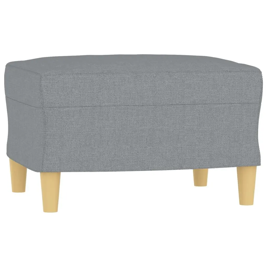 Grey Fabric Sofa Chair with Footstool Compact Armchair Reading Relaxing Lounge