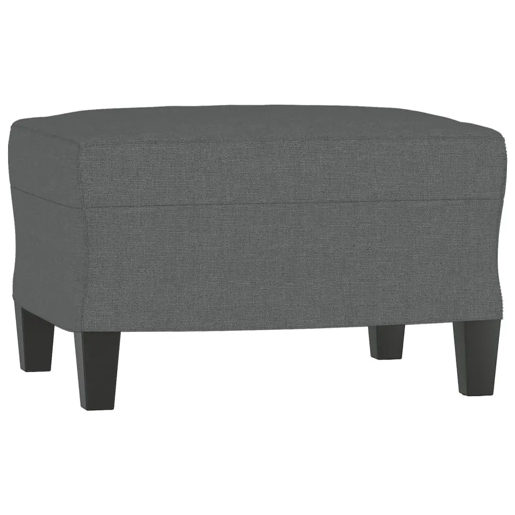 Grey Fabric Armchair with Matching Footstool