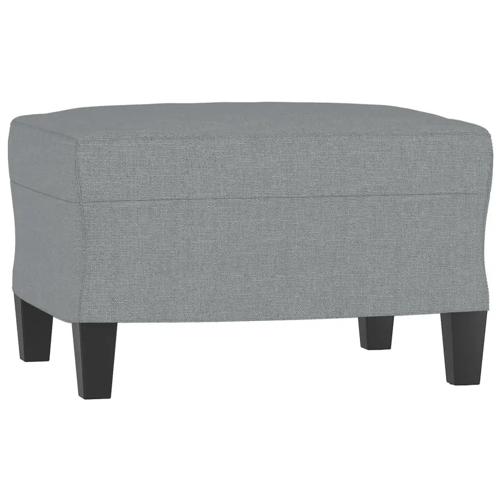 Grey Fabric Lounge Chair with Footstool for Comfort