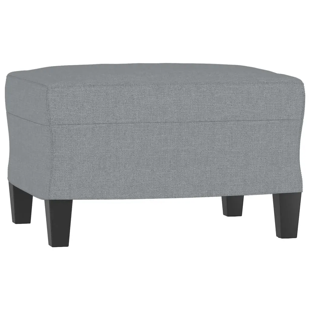 3-Seater Sofa Grey 180cm Fabric with Footstool