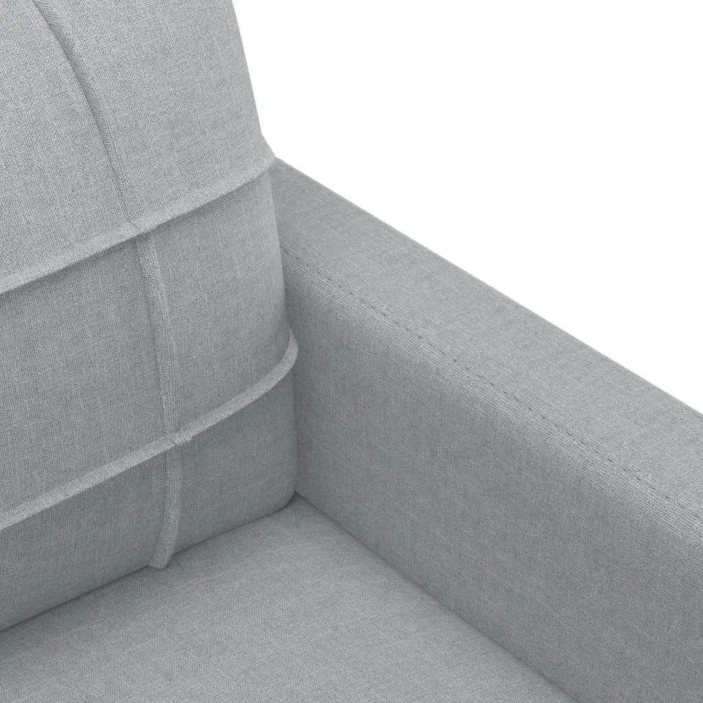 3 Piece Sofa Set Grey Fabric Lounge Suite Comfortable Living Room Furniture