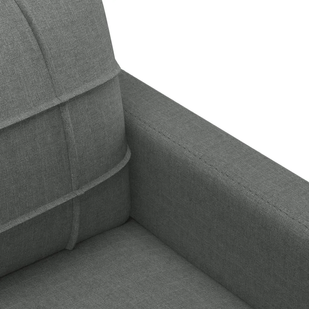 Sofa Set Grey Fabric 4 Piece Living Room Furniture