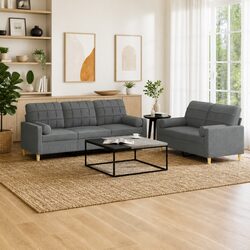 Grey Fabric Sofa Set for Cozy Living Spaces