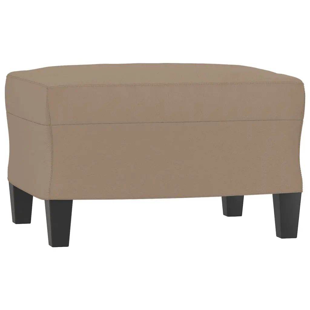 3 Piece Sofa Set Brown Faux Leather Compact Lounge Couch