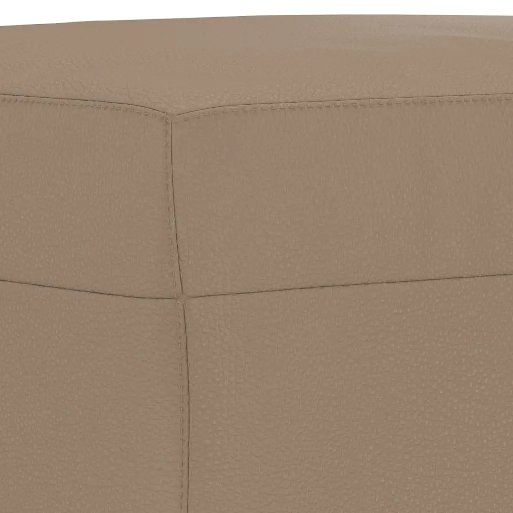3 Piece Sofa Set Brown Faux Leather Compact Lounge Couch