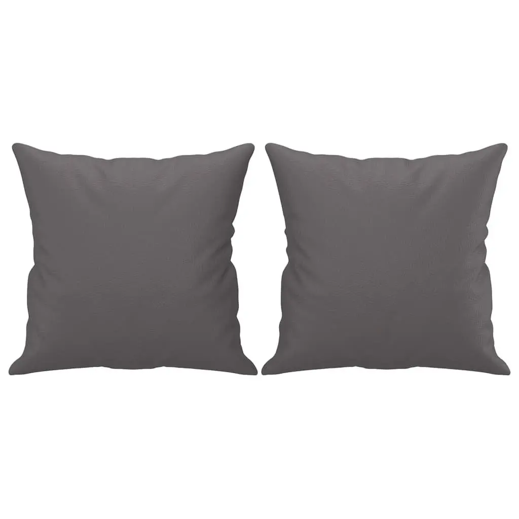 3 Piece Sofa Set Grey Faux Leather Lounge