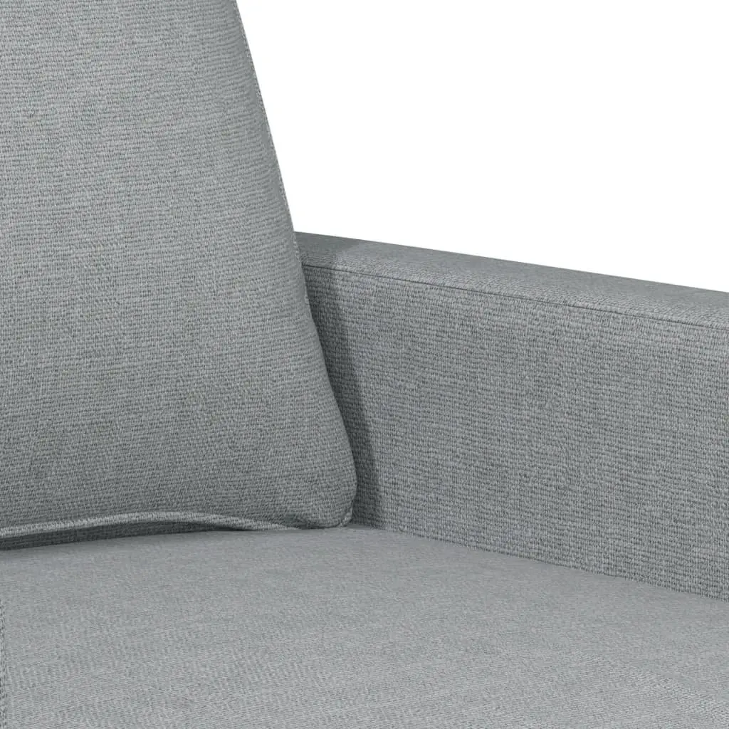3 Piece Sofa Set Grey Fabric Modern Couch