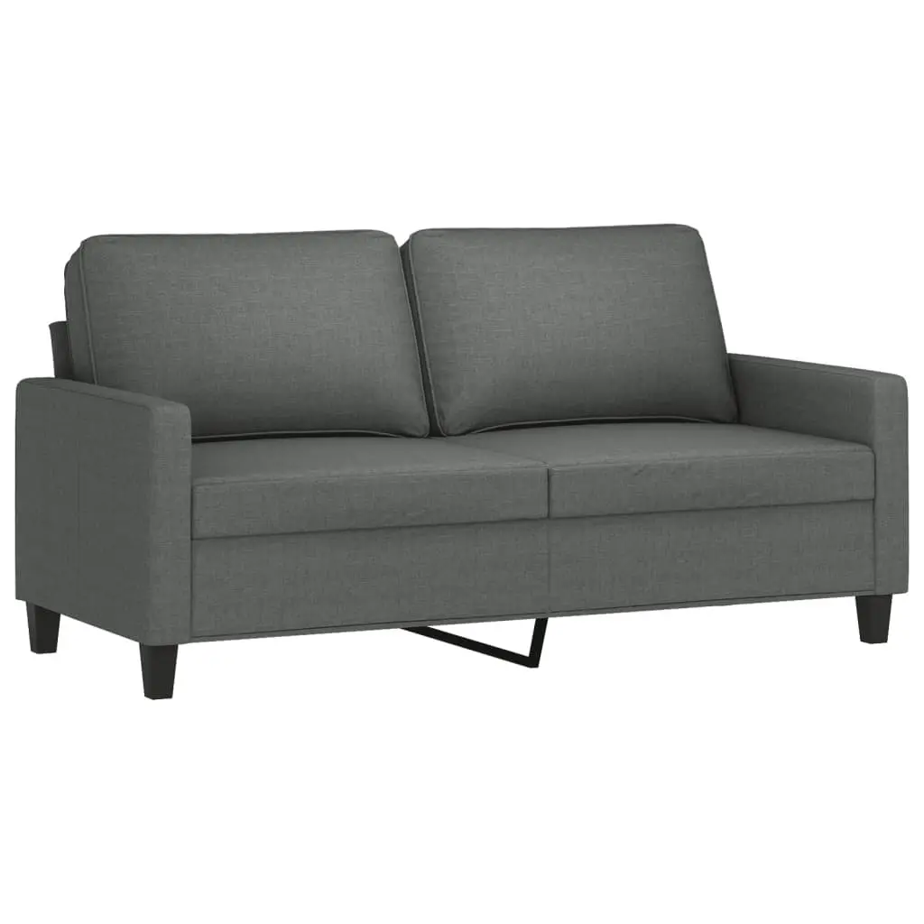 3 Piece Grey Fabric Sofa Set Durable Fabric Plywood and Metal Frame Compact Living Room Furniture