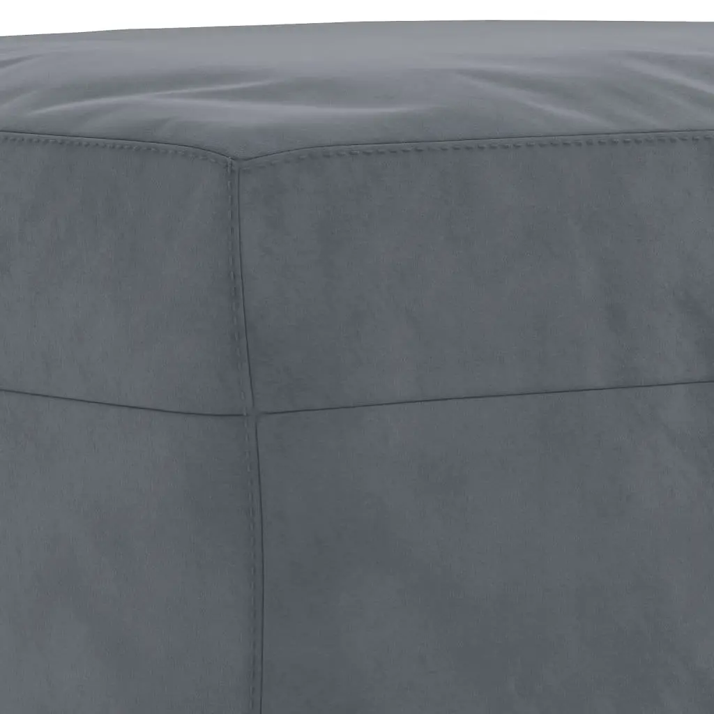 3 Piece Sofa Set Grey Velvet Living Room Furniture