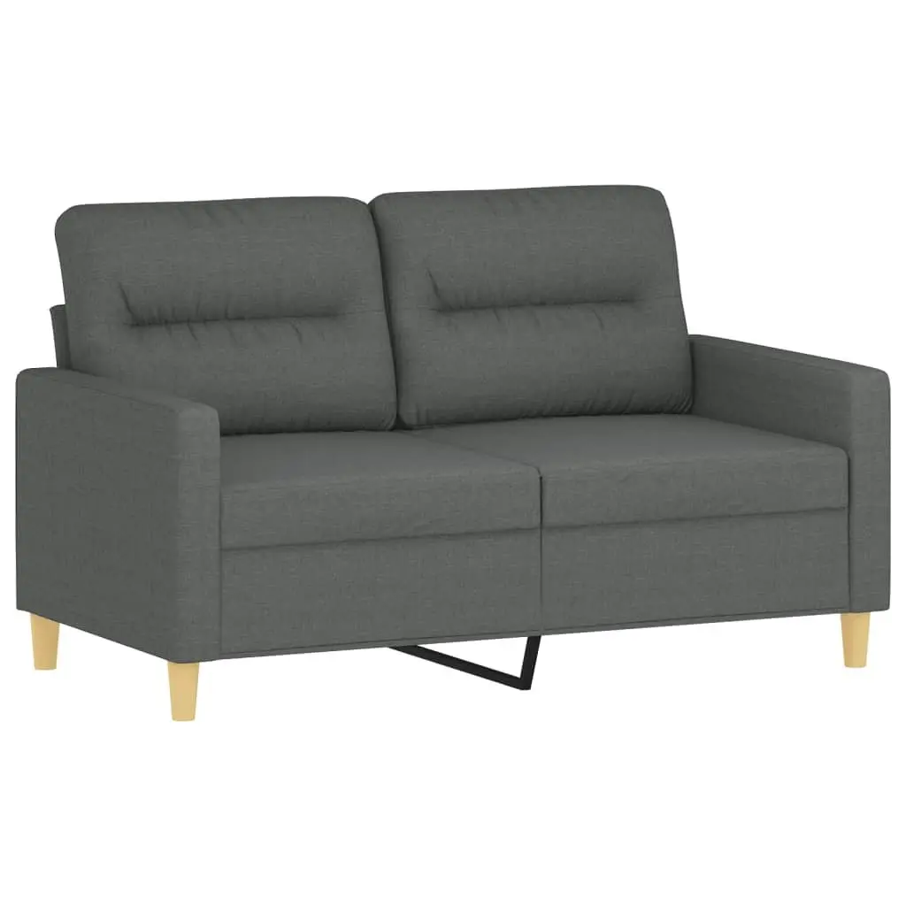 Grey Fabric Sofa Set 3 Piece Lounge Suite Padded Seat Sturdy Frame