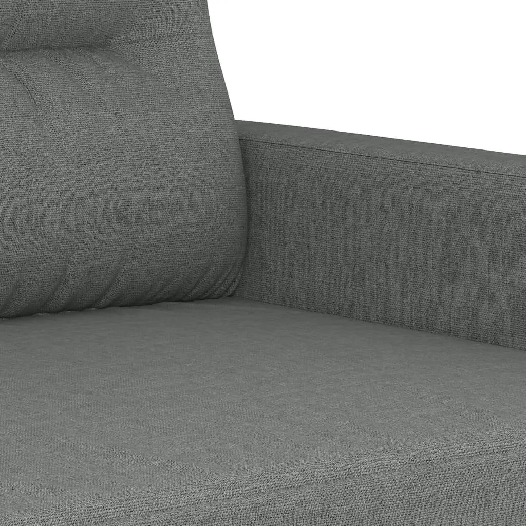Grey Fabric Sofa Set 3 Piece Lounge Suite Padded Seat Sturdy Frame
