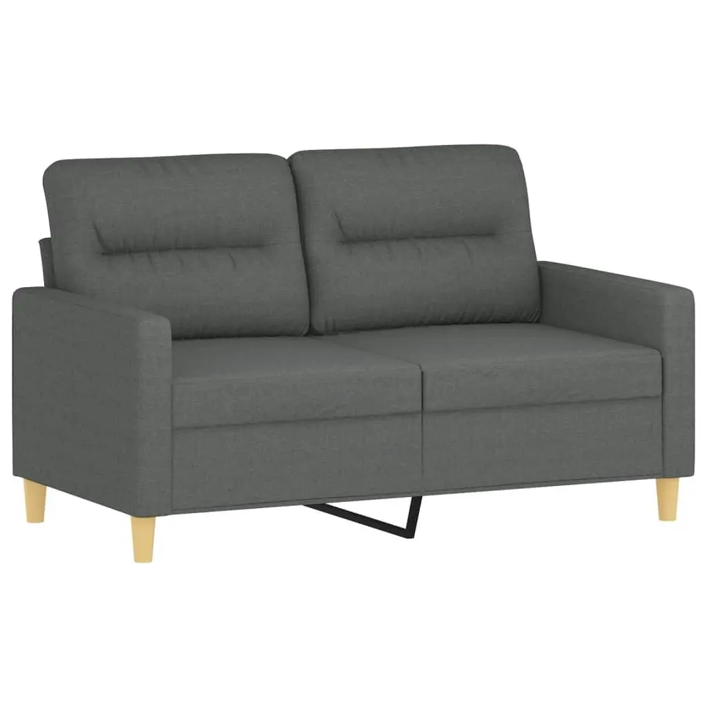 4 Piece Sofa Set Grey Fabric Plywood and Metal