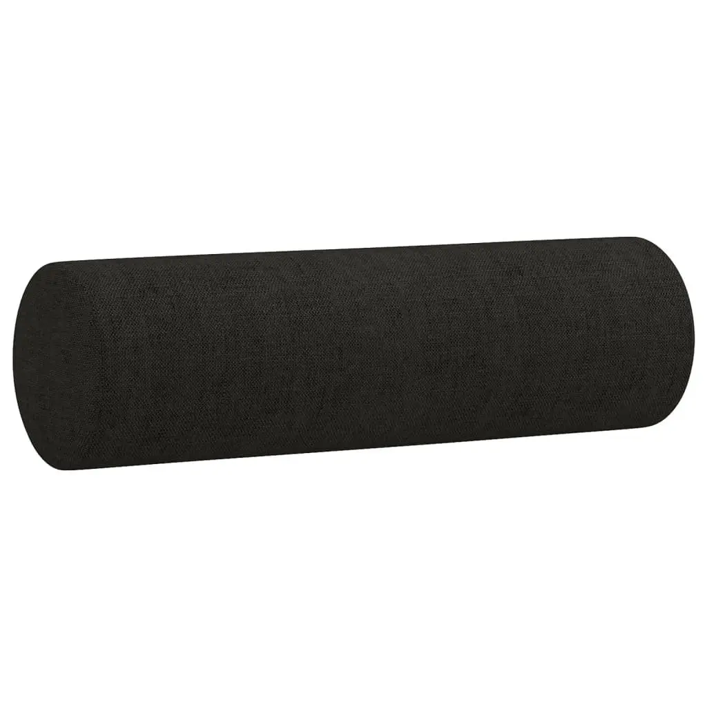 2 Piece Sofa Set Black Fabric Couch Plywood Metal