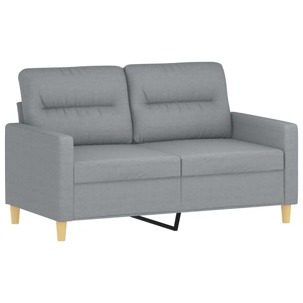 Sofa Set Grey Fabric 3 Piece Living Room Furniture