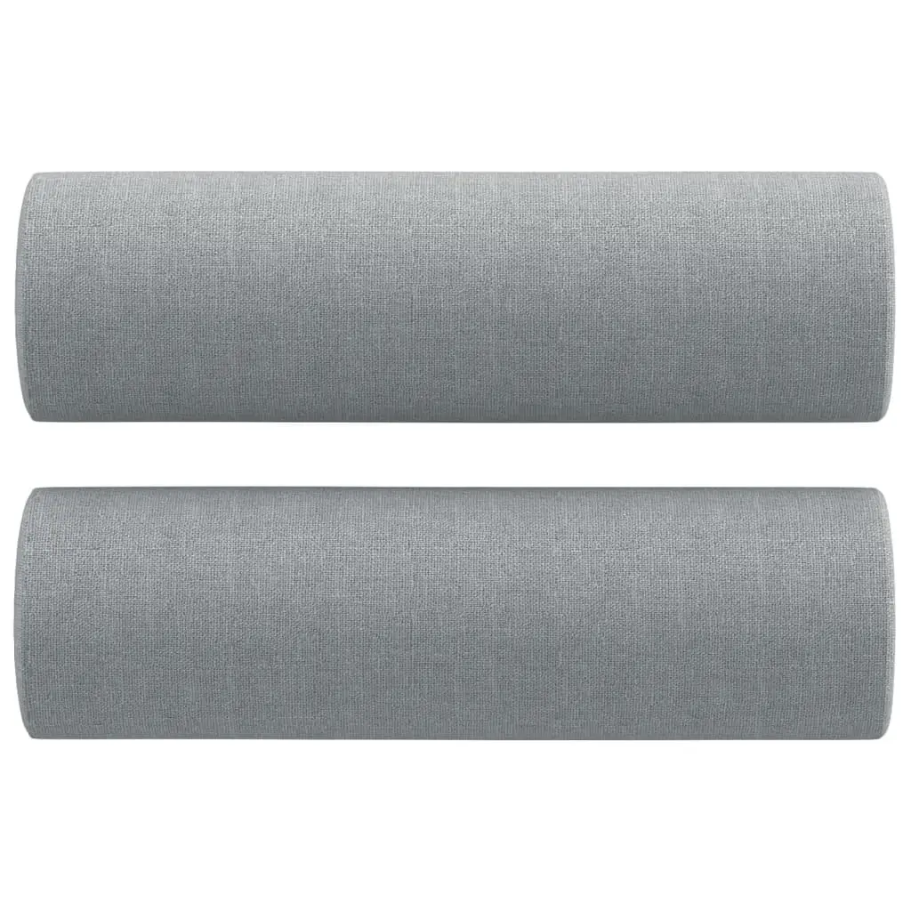 Sofa Set Grey Fabric 3 Piece Living Room Furniture