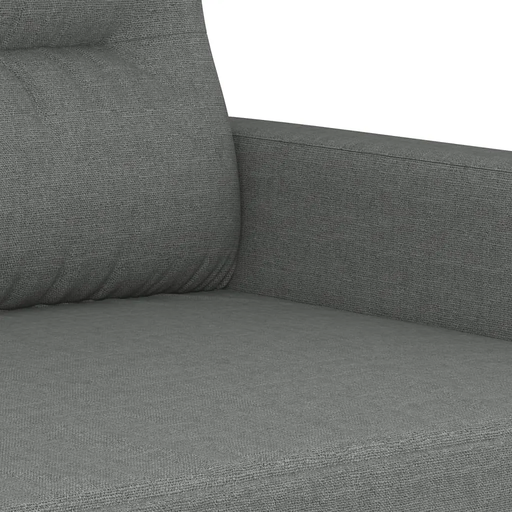 Grey Fabric Lounge Couch Set 3 Piece with Footstool and Pillows for Living Room