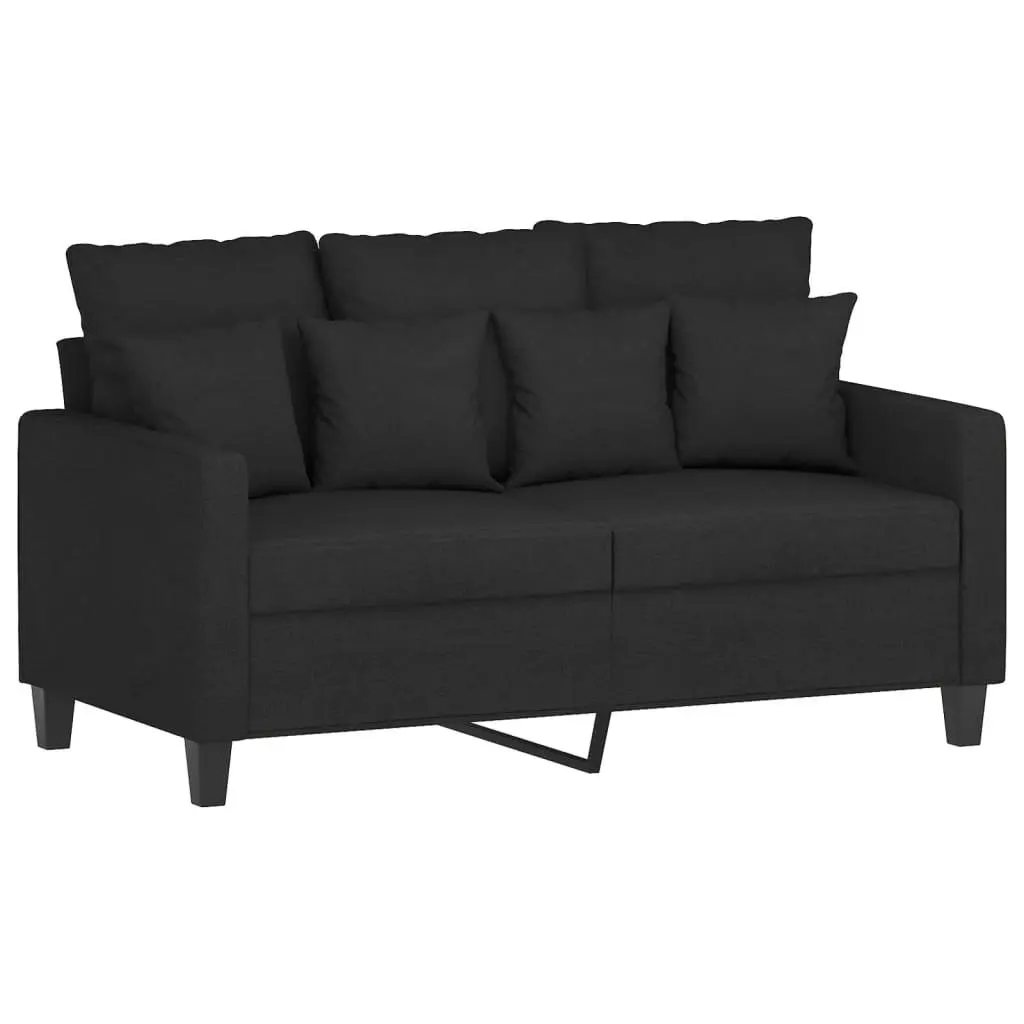 4 Piece Sofa Set Black Fabric Living Room
