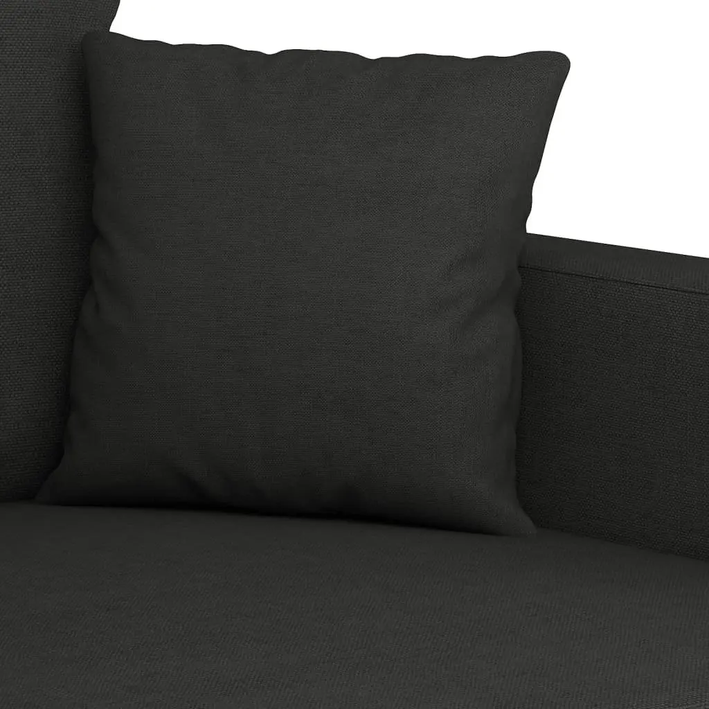 4 Piece Sofa Set Black Fabric Living Room