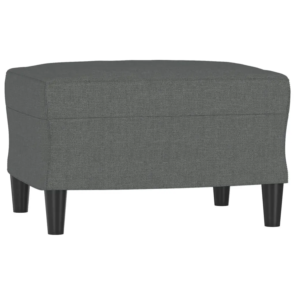 4 Piece Sofa Set Grey Fabric Lounge Couch Armchair Footstool