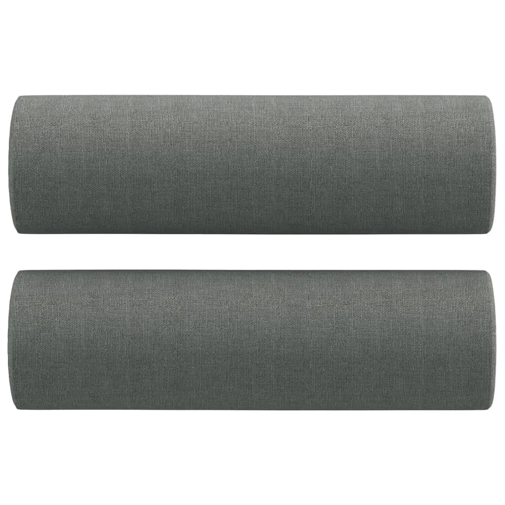 3 Piece Sofa Set Grey Fabric Living Room Furniture