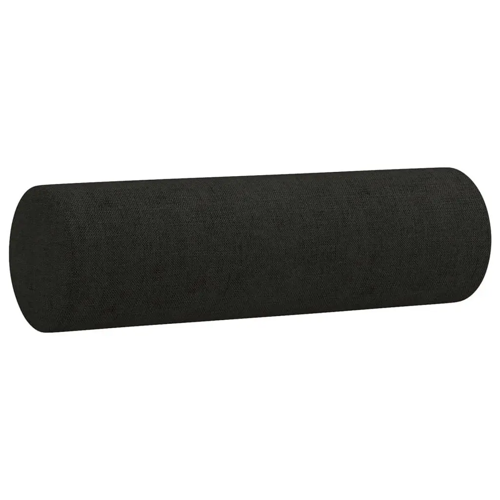 3 Piece Sofa Set Black Fabric Living Room Lounge