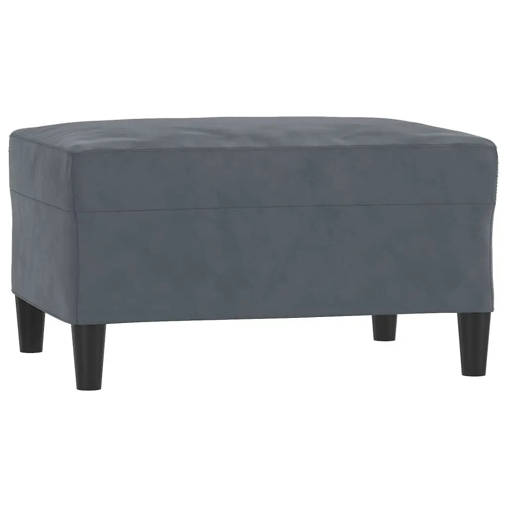 Sofa Set Grey Velvet 4 Piece Modern Minimalist Upholstery Plywood Metal Frame
