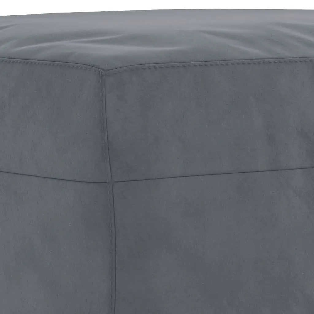 Sofa Set Grey Velvet 4 Piece Modern Minimalist Upholstery Plywood Metal Frame