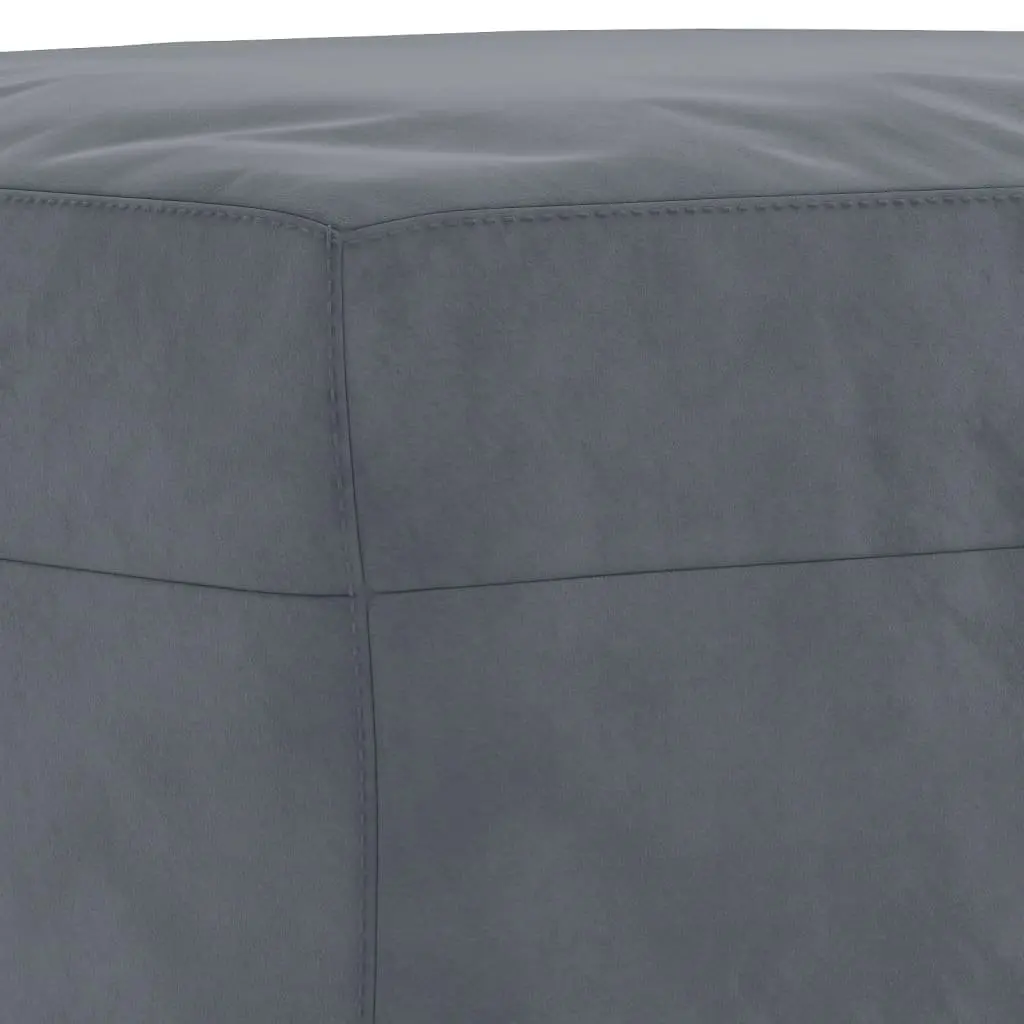 3 Piece Sofa Set Grey Velvet Soft Upholstery Living Room Furniture
