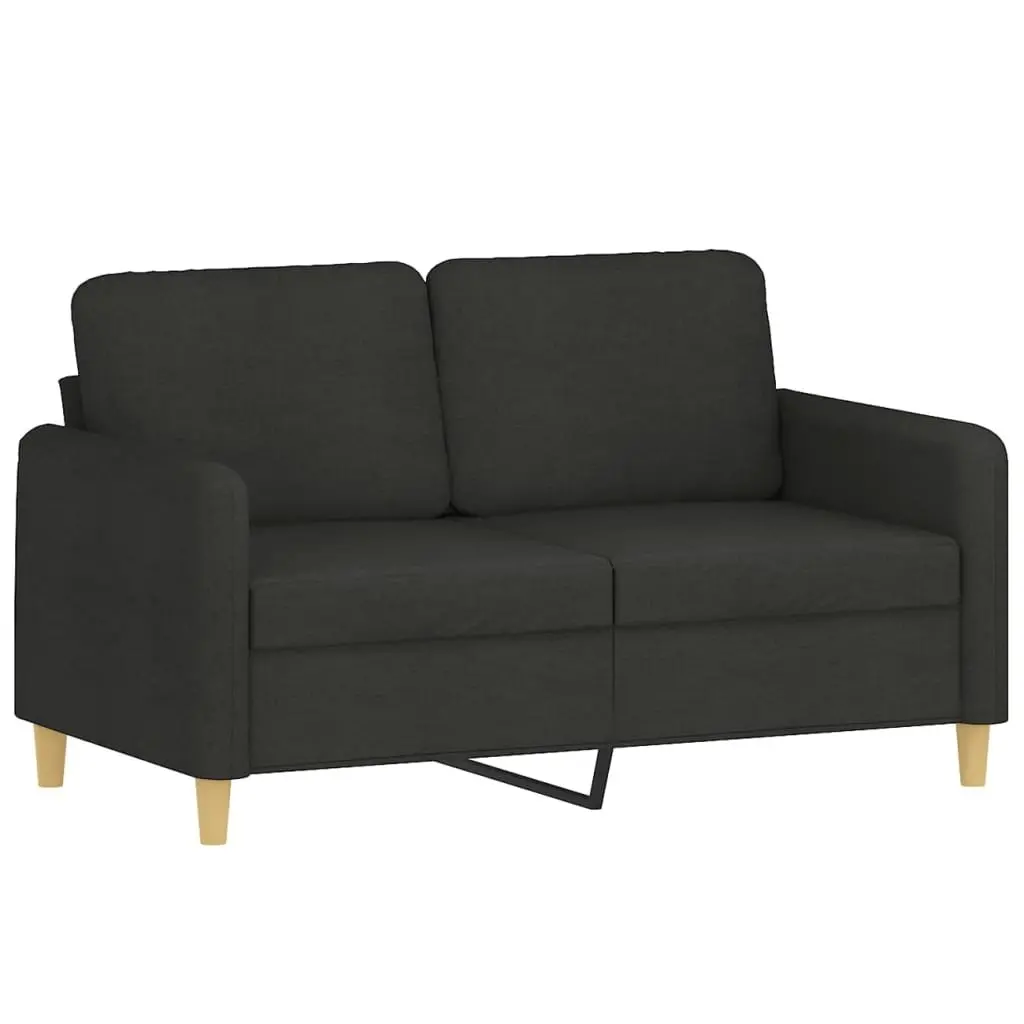 4 Piece Sofa Set Black Fabric Living Room Seating