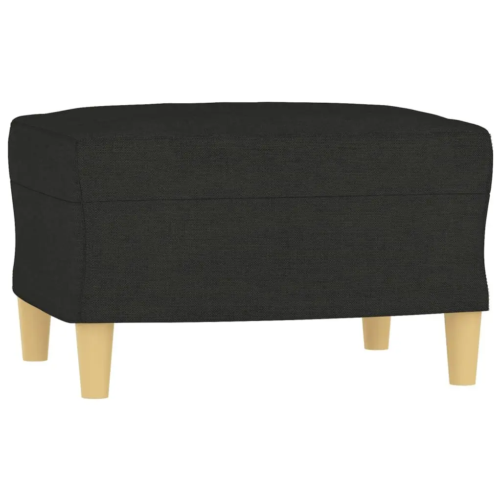 4 Piece Sofa Set Black Fabric Living Room Seating