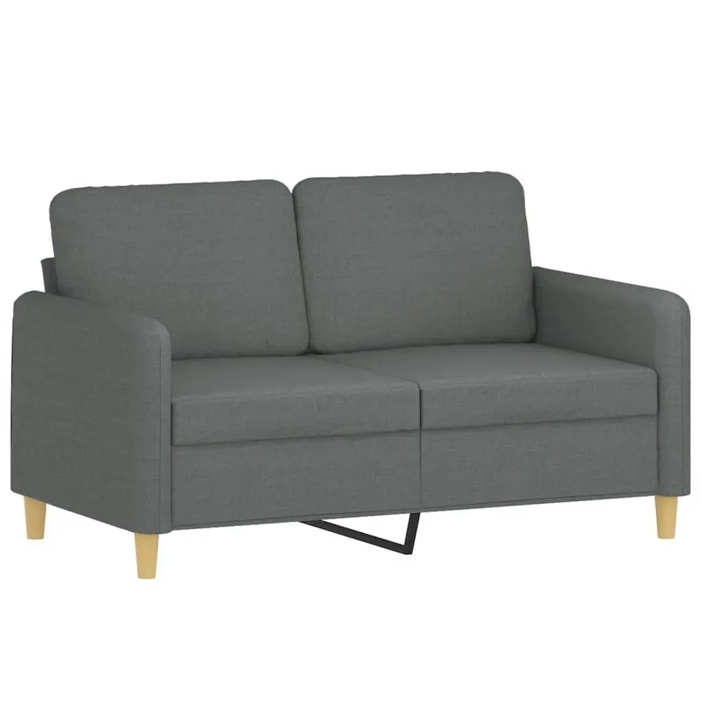 3 Piece Sofa Set Grey Fabric with Pillows Comfortable Seating Living Room Couch