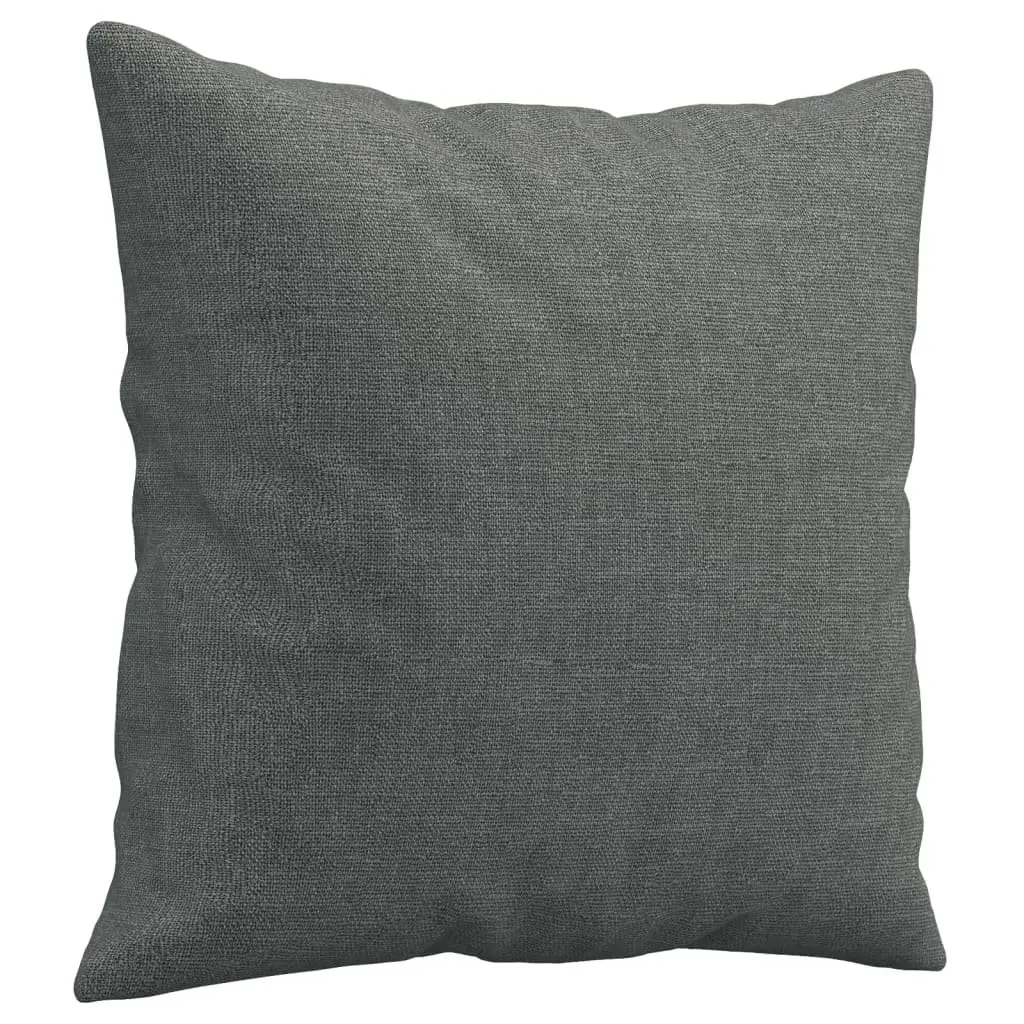 3 Piece Sofa Set Grey Fabric with Pillows Comfortable Seating Living Room Couch