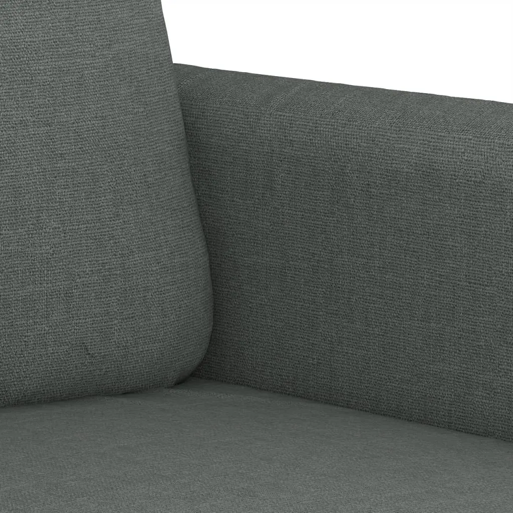 3 Piece Sofa Set Grey Fabric with Pillows Comfortable Seating Living Room Couch