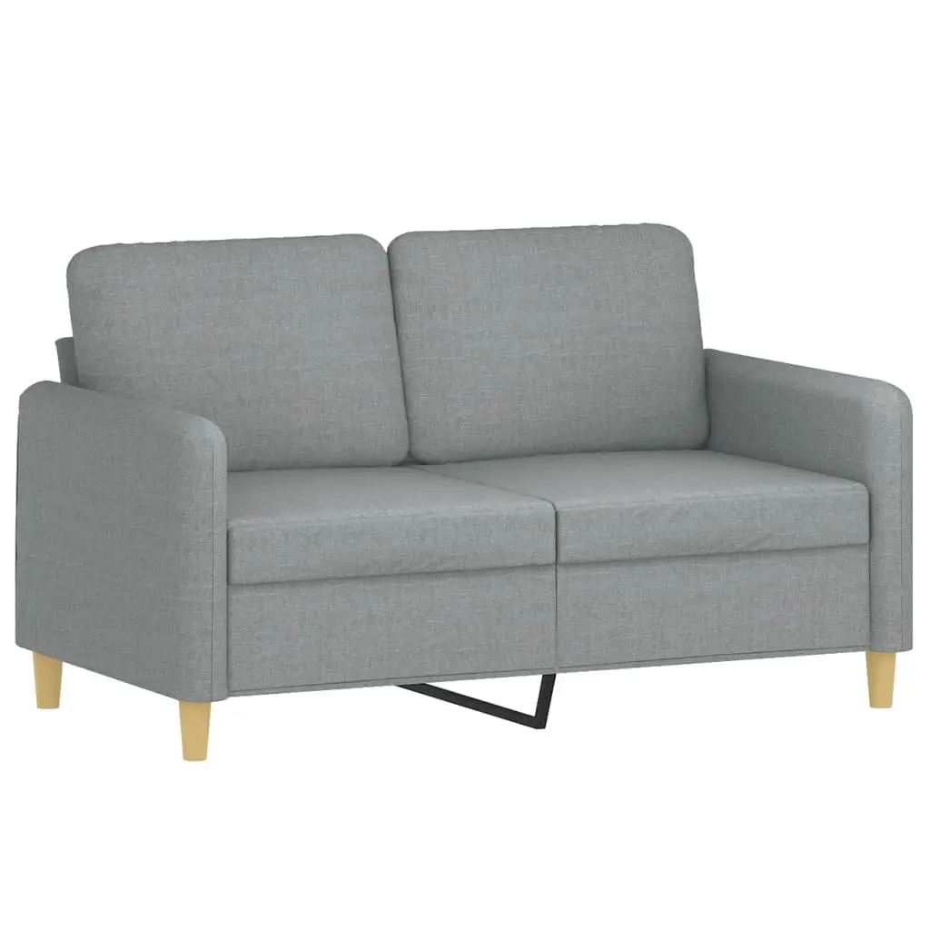 Sofa Set Grey Fabric 2 Piece Living Room Lounge Suite