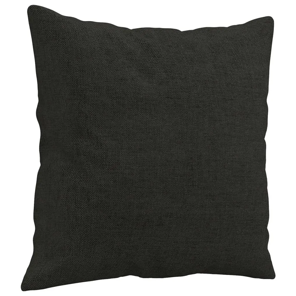 2 Piece Sofa Set Black Fabric Couch Plywood Metal Frame Living Room Furniture