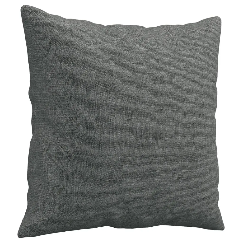 Grey Fabric Couch Set 3 Piece Living Room Sofa with Footstool and Throw Pillows