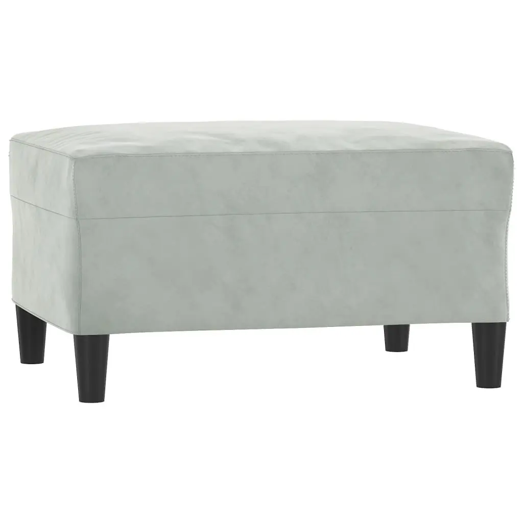 Sofa Set Grey Velvet 4 Piece Living Room Furniture