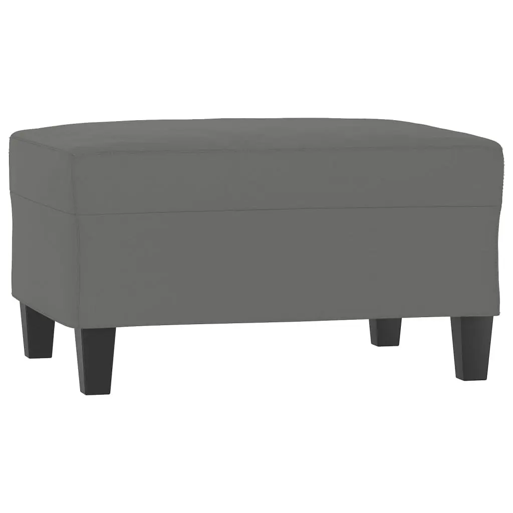 Grey Microfibre Fabric Lounge Sofa Set 2 Piece with Throw Pillows