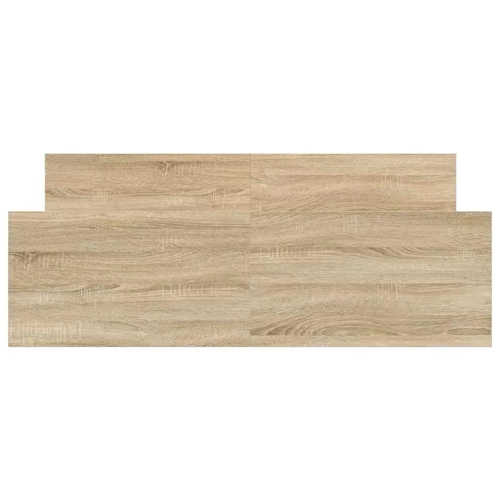 Sonoma Oak Brown Bed Frame 135x190 cm with Headboard