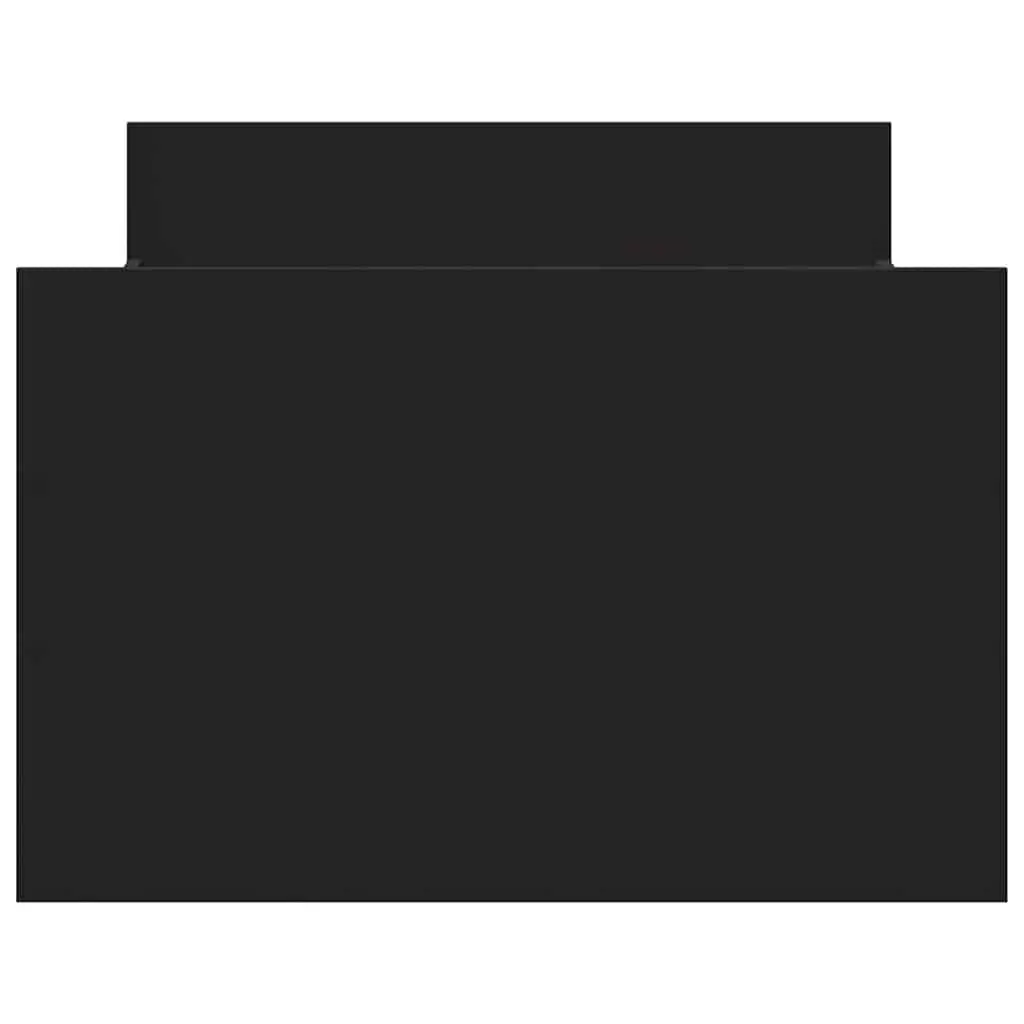 Black Bed Frame with Storage Drawers 90x190 cm