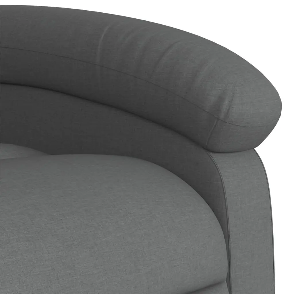 Grey Fabric Massage Recliner Chair with 6 Vibration Points