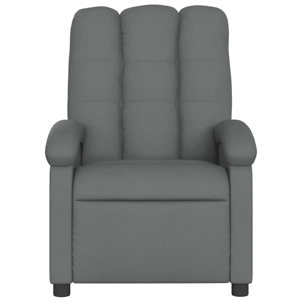 Electric Massage Recliner Chair Grey Fabric 135 Degrees Adjustable Armchair
