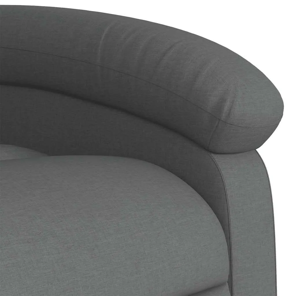 Electric Massage Recliner Chair Grey Fabric Power Lift Armchair