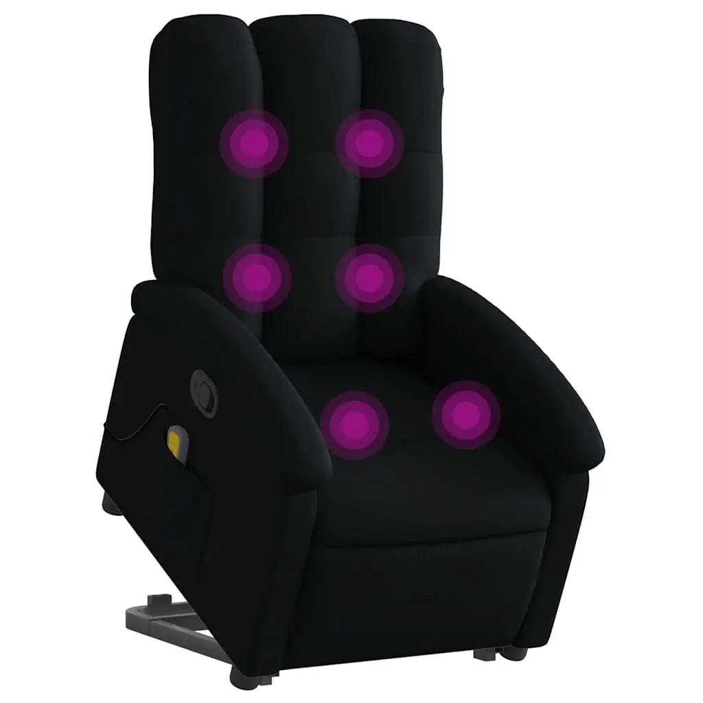 Electric Recliner Chair Power Lift Fabric Black Stand Up Massage Armchair
