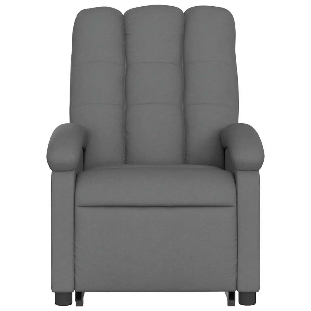 Electric Massage Recliner Chair Grey Fabric Power Lift Electric Reclining
