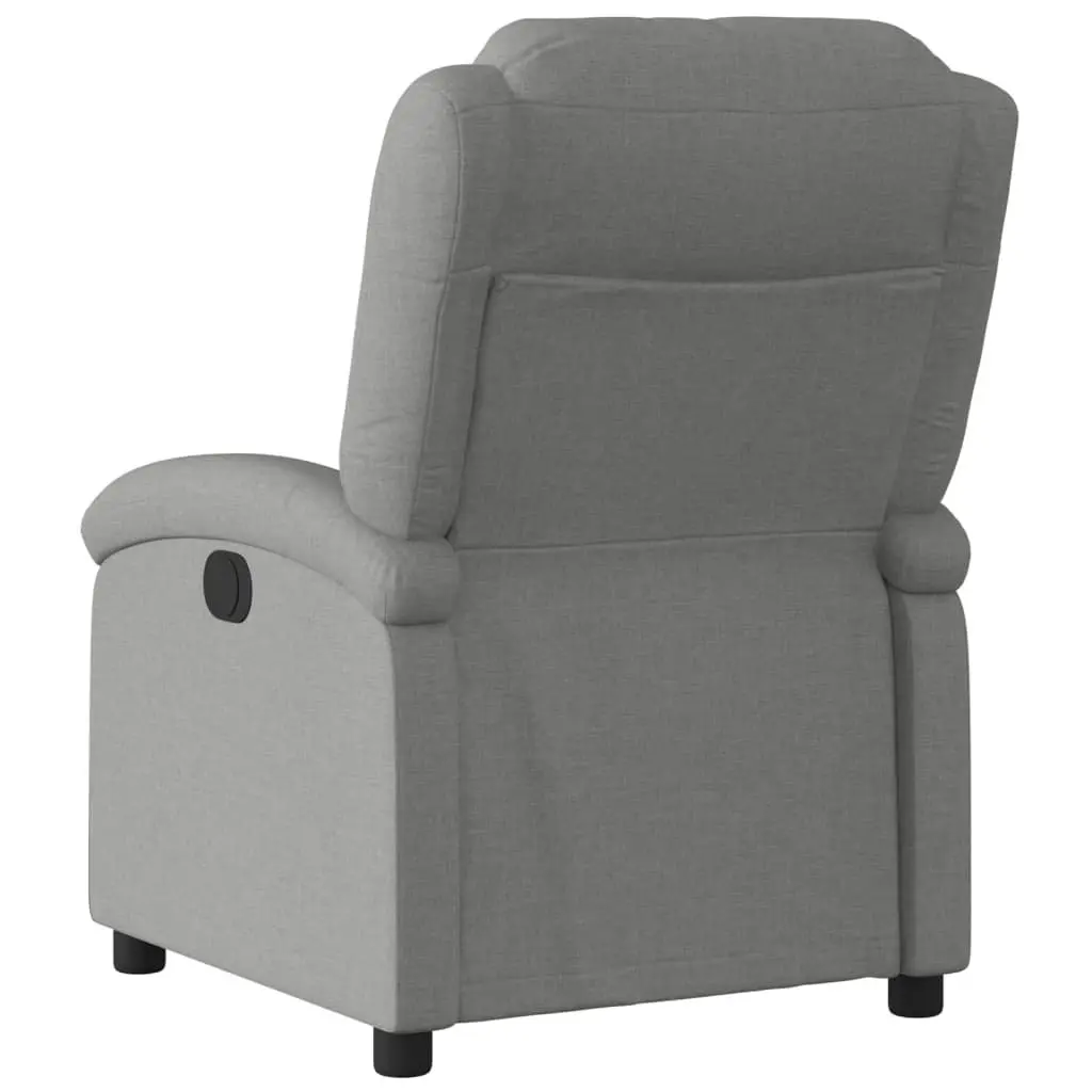 Manual Recliner Lounge Chair Dark Grey Fabric with Adjustable Backrest and Footrest